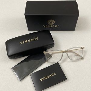 NEW Versace Glasses with Case, Lens Cloth, and Box